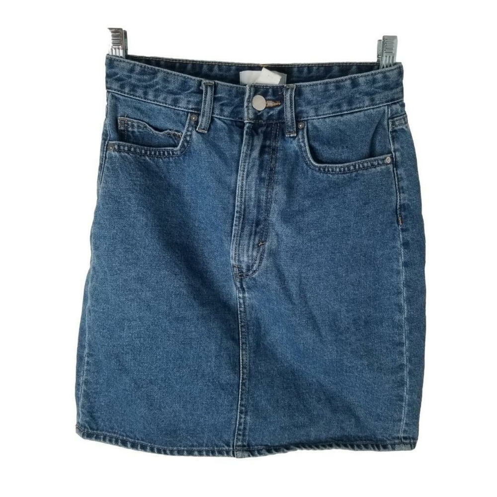 H&M Denim Mini Pencil Skirt Size 2